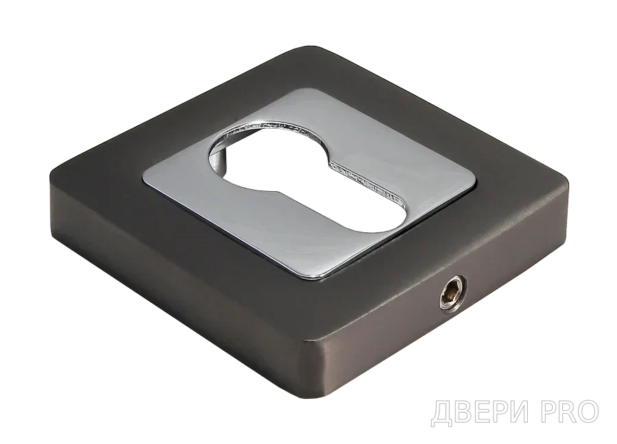 MH-KH-S55 GR/PC, накладка на ключевой цилиндр,, цвет - графит/хром