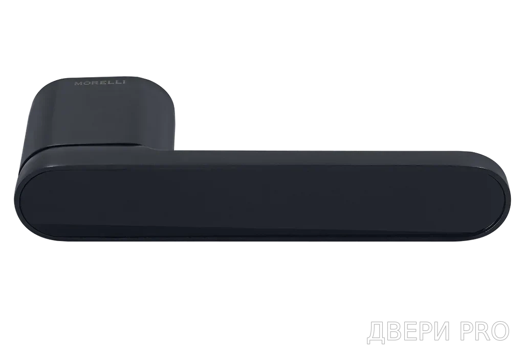 MH-62-R50 WD BL, ручка дверная на скрытой круглой розетке, с фиксатором, для дверей толщиной 50-65мм. Цвет - черный