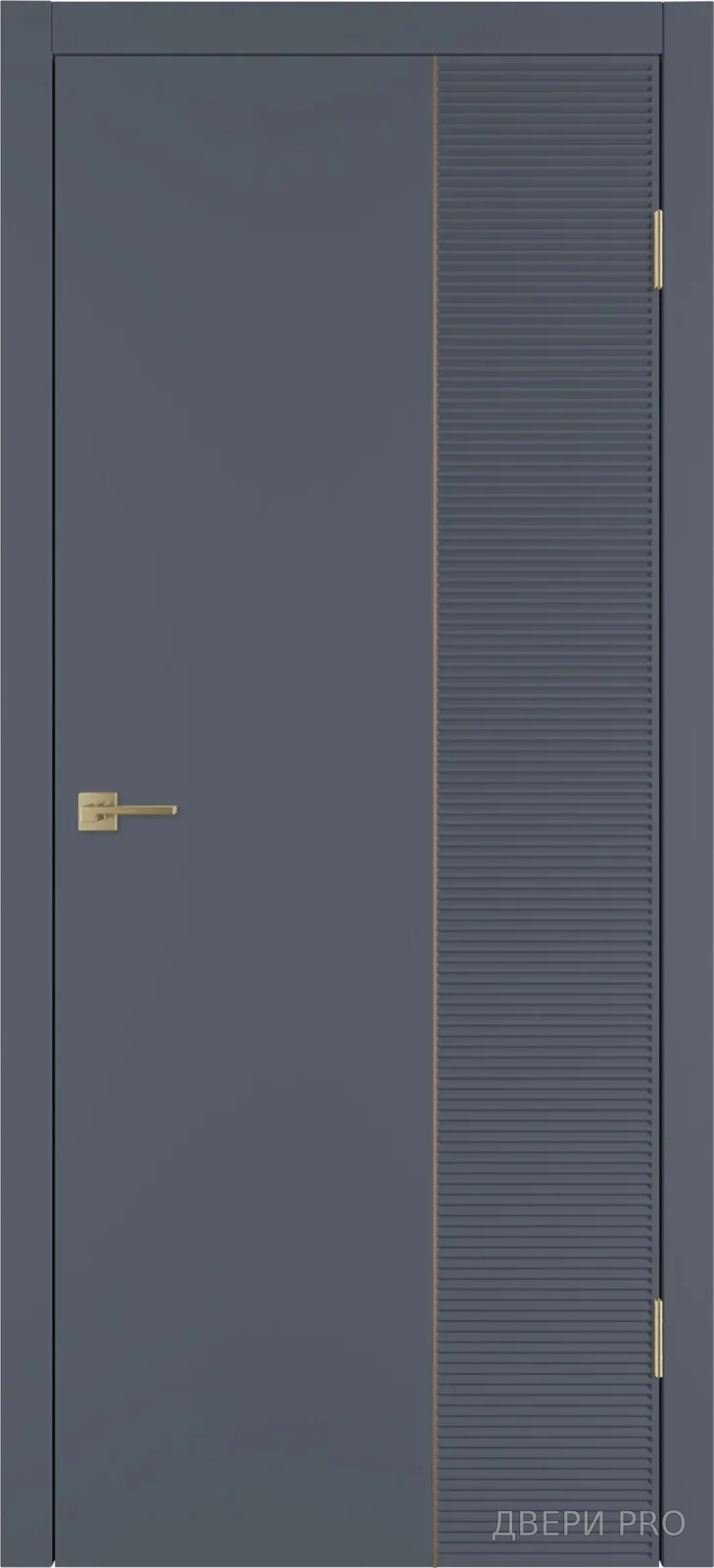 Линия HR2 800х2000 Эмаль графит Молдинг золото · 800×2000 мм