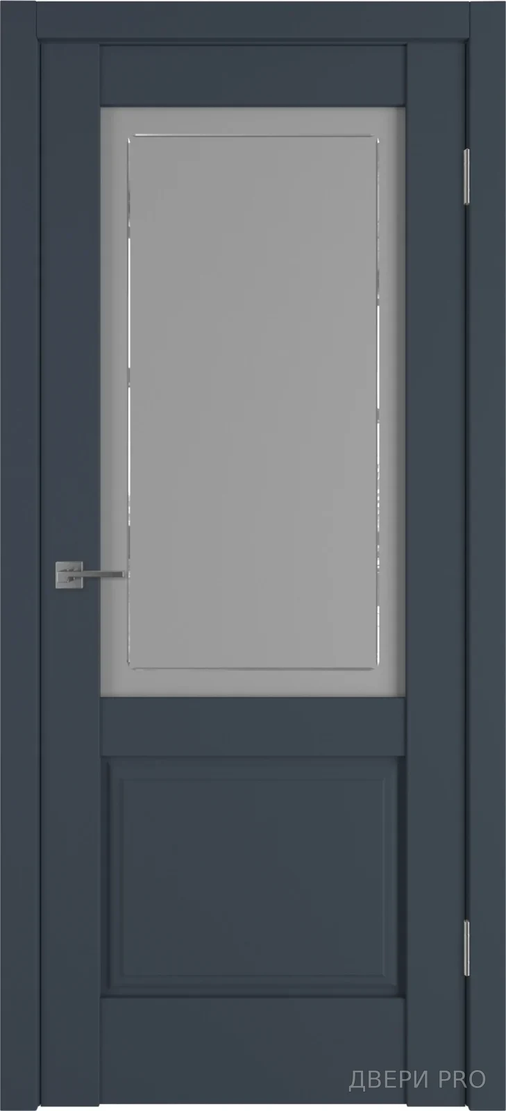 Иннова 02W 800х2000 Шёлк индиго Кристалл линия · 800×2000 мм