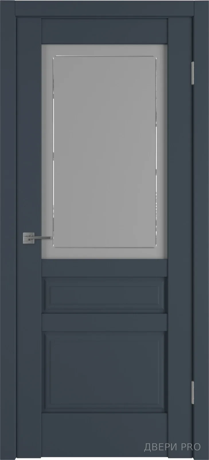 Иннова 03W 800х2000 Шёлк индиго Кристалл линия · 800×2000 мм
