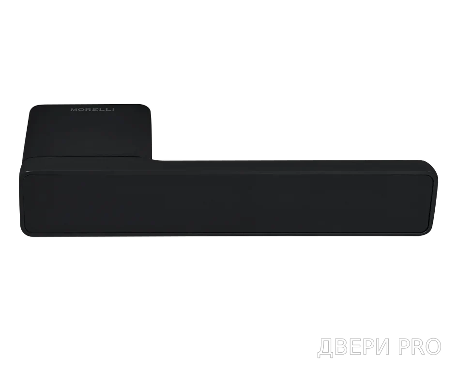 MH-63-S50 WD BL, РУЧКА ДВЕРНАЯ на скрытой квадратной розетке, с фиксатором, цвет - черный для дверей толщиной 50-65мм