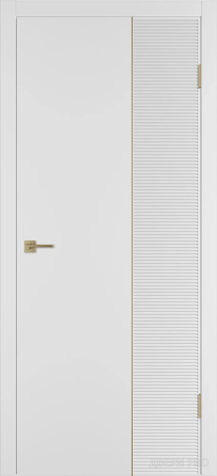 Линия HR2 800х2000 Эмаль белая Молдинг золото · 800×2000 мм