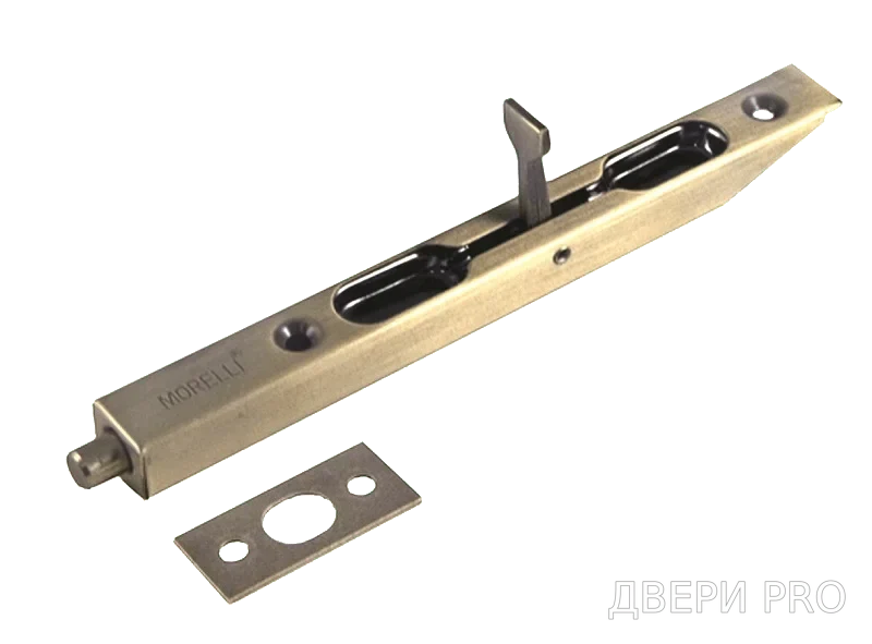 L160 AB, шпингалет торцевой, цвет - бронза