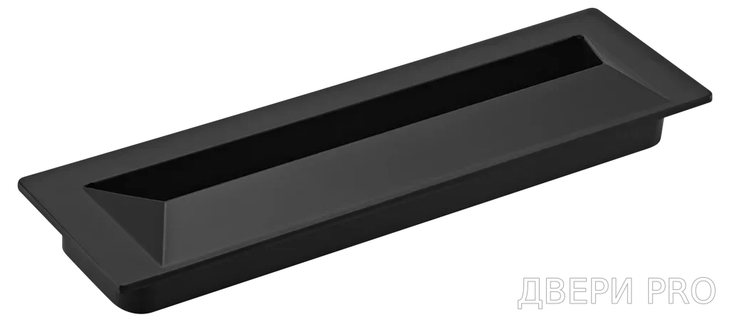 MHS128 BL, ручка для раздвижных дверей, цвет - черный