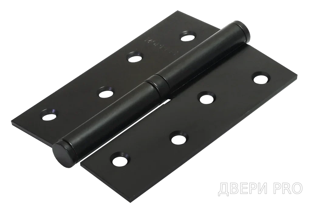 MSD 100X70X2.5 BL R, петля стальная правая, цвет - черный