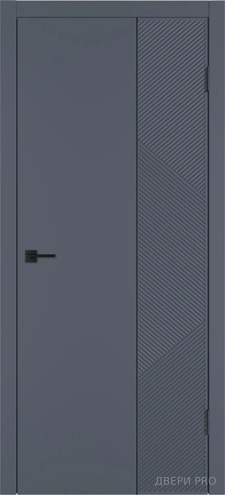 Линия ART2 800х2000 Эмаль графит Молдинг чёрный · 800×2000 мм