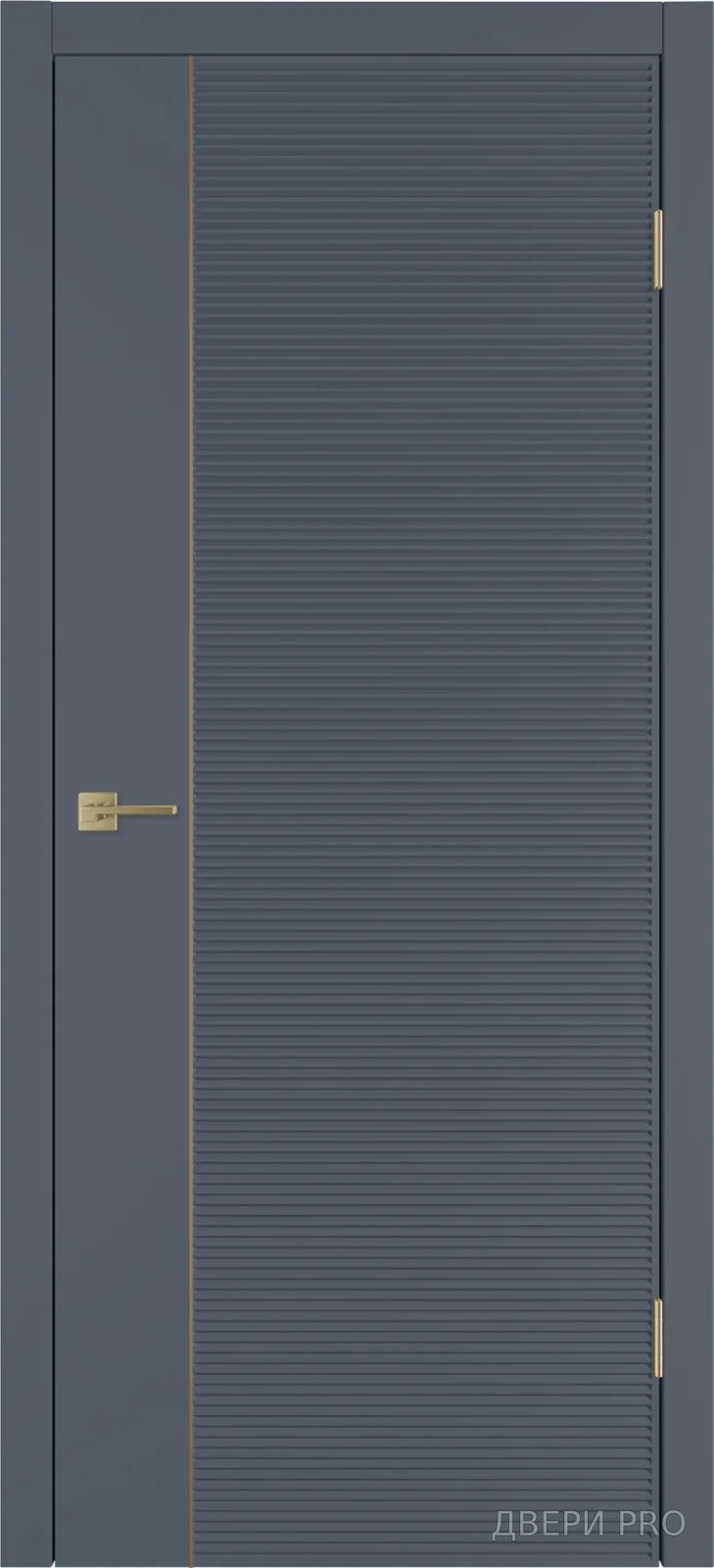 Линия HR1 800х2000 Эмаль графит Молдинг золото · 800×2000 мм