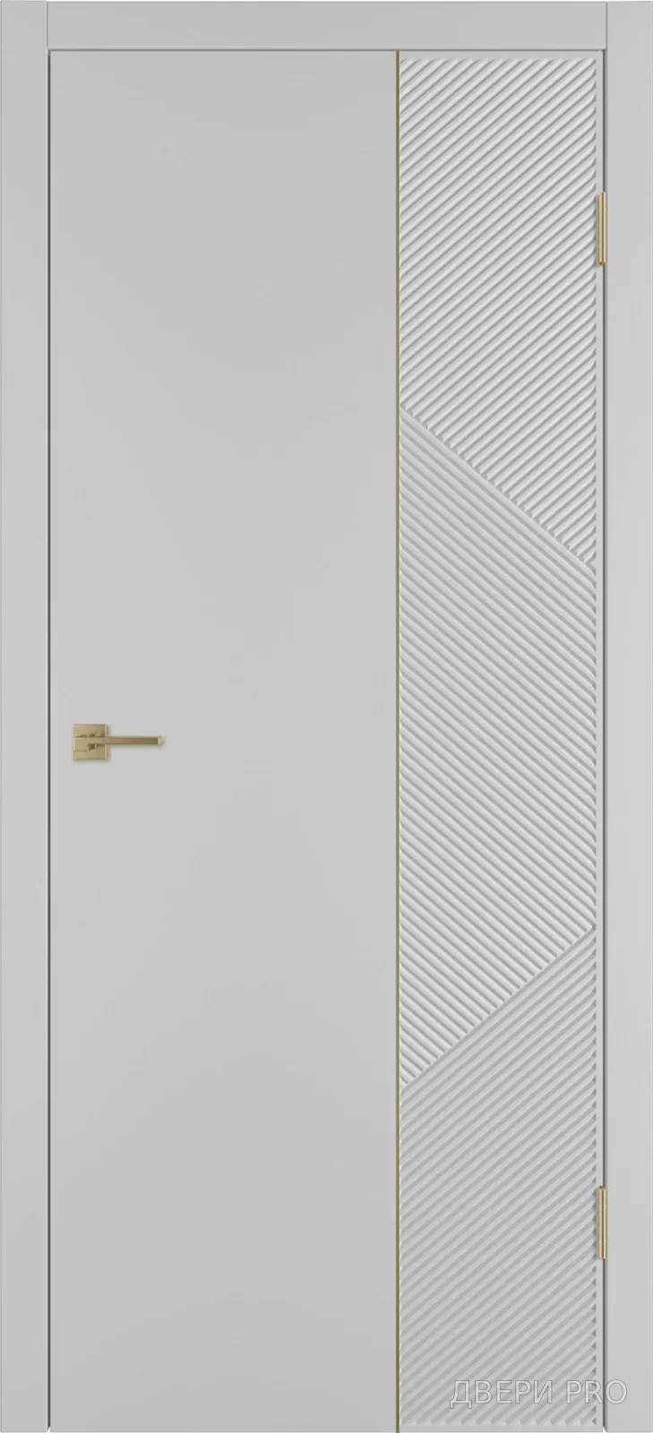 Линия ART2 800х2000 Эмаль серебро Молдинг золото · 800×2000 мм