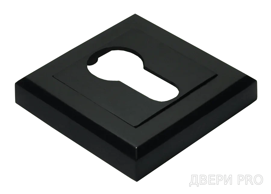 MH-KH-S BL, накладка на ключевой цилиндр, цвет - черный