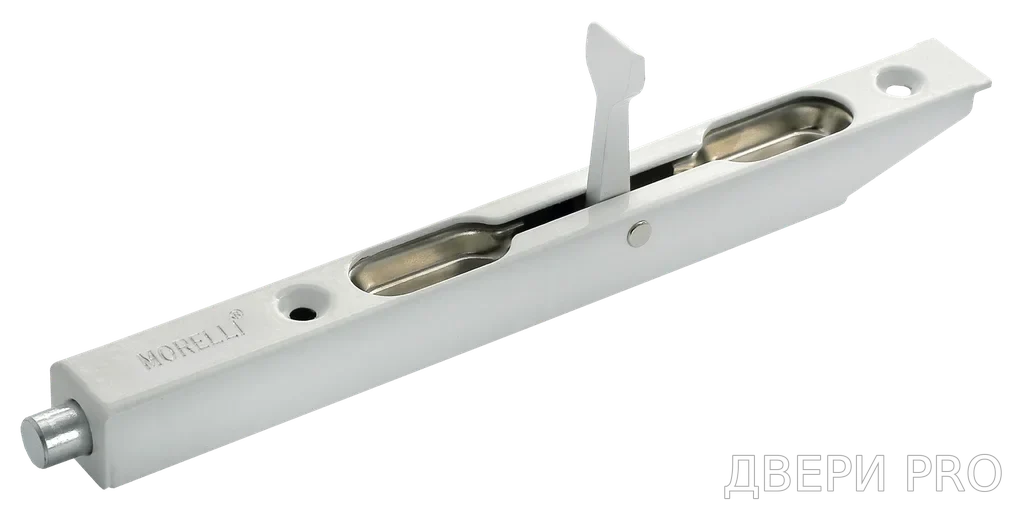 L160 W, шпингалет торцевой, цвет - белый