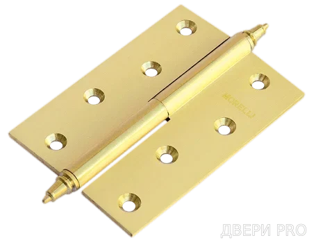MB 100X70X3 SG L C. Петля латунная с коронкой, левая, мат.золото
