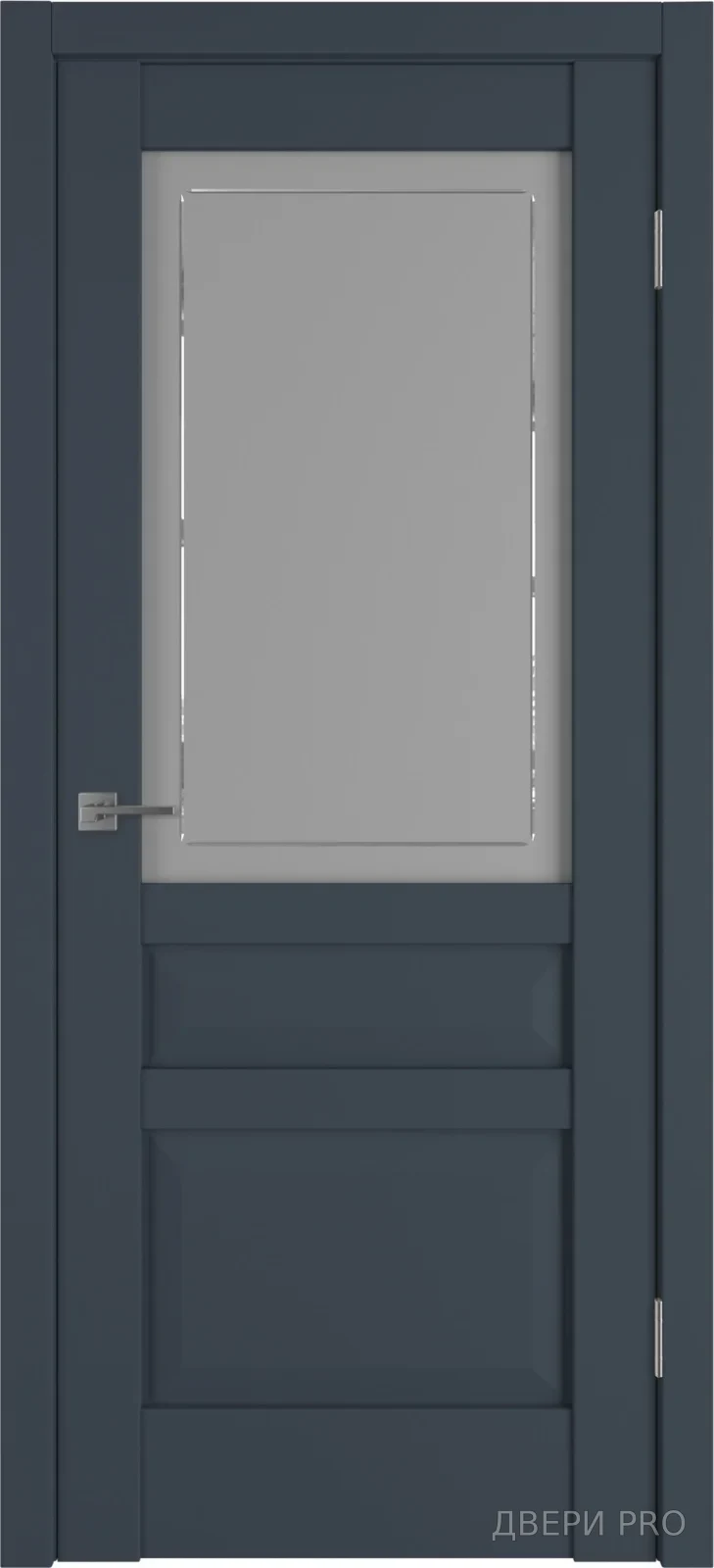 Иннова 03C 800х2000 Шёлк индиго Кристалл линия · 800×2000 мм