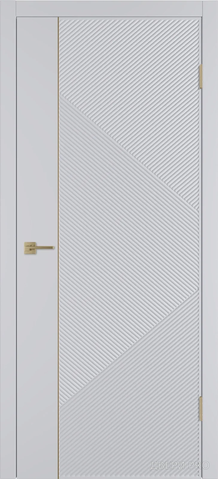 Линия ART1 800х2000 Эмаль серая Молдинг золото · 800×2000 мм