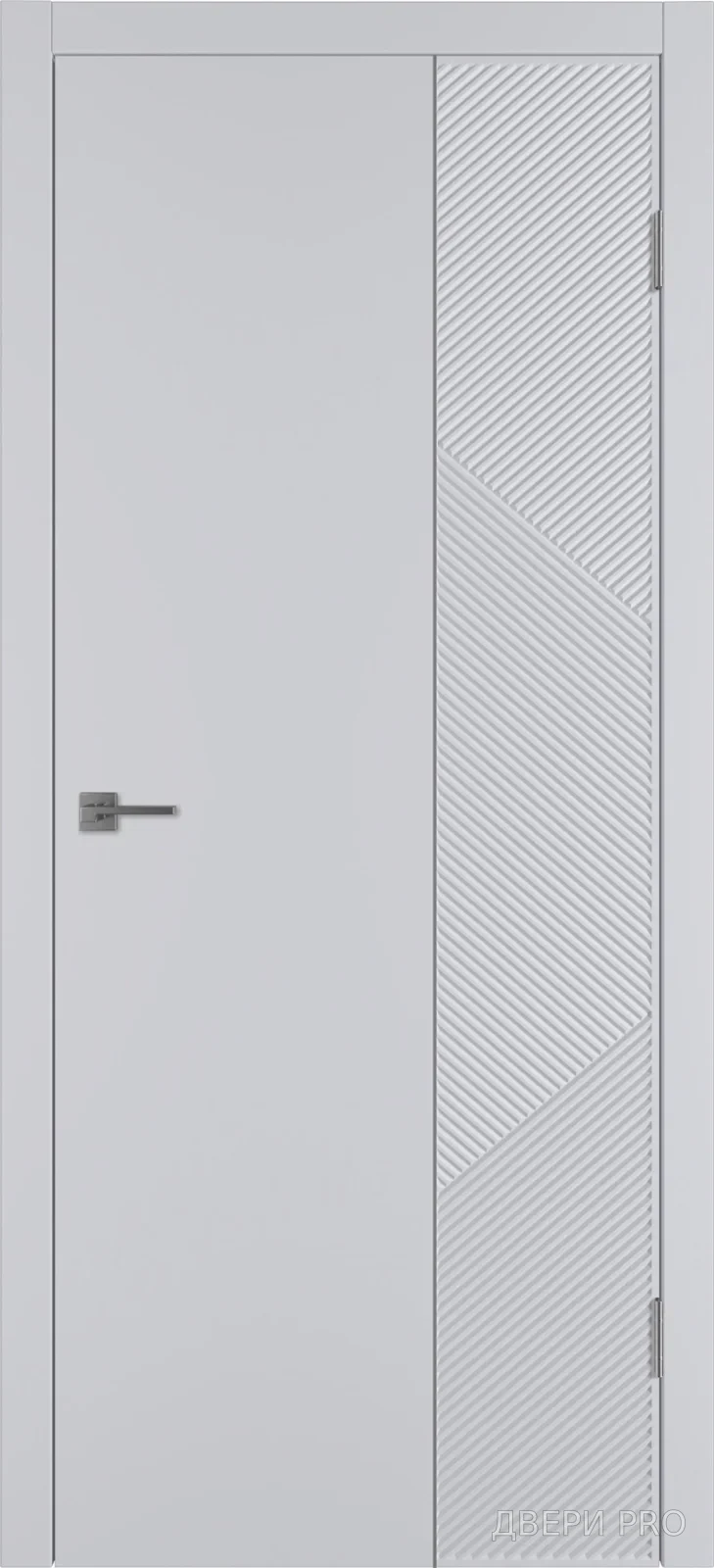 Линия ART2 800х2000 Эмаль серая Молдинг серебро · 800×2000 мм