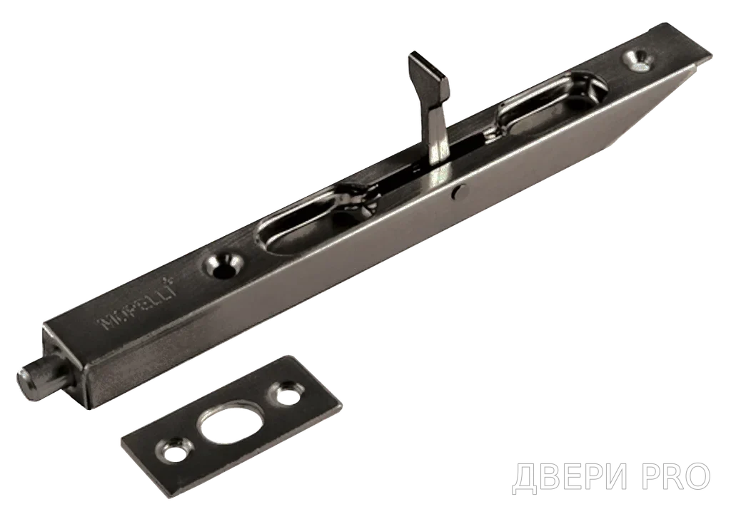 L160 BN, шпингалет торцевой, цвет - черный никель