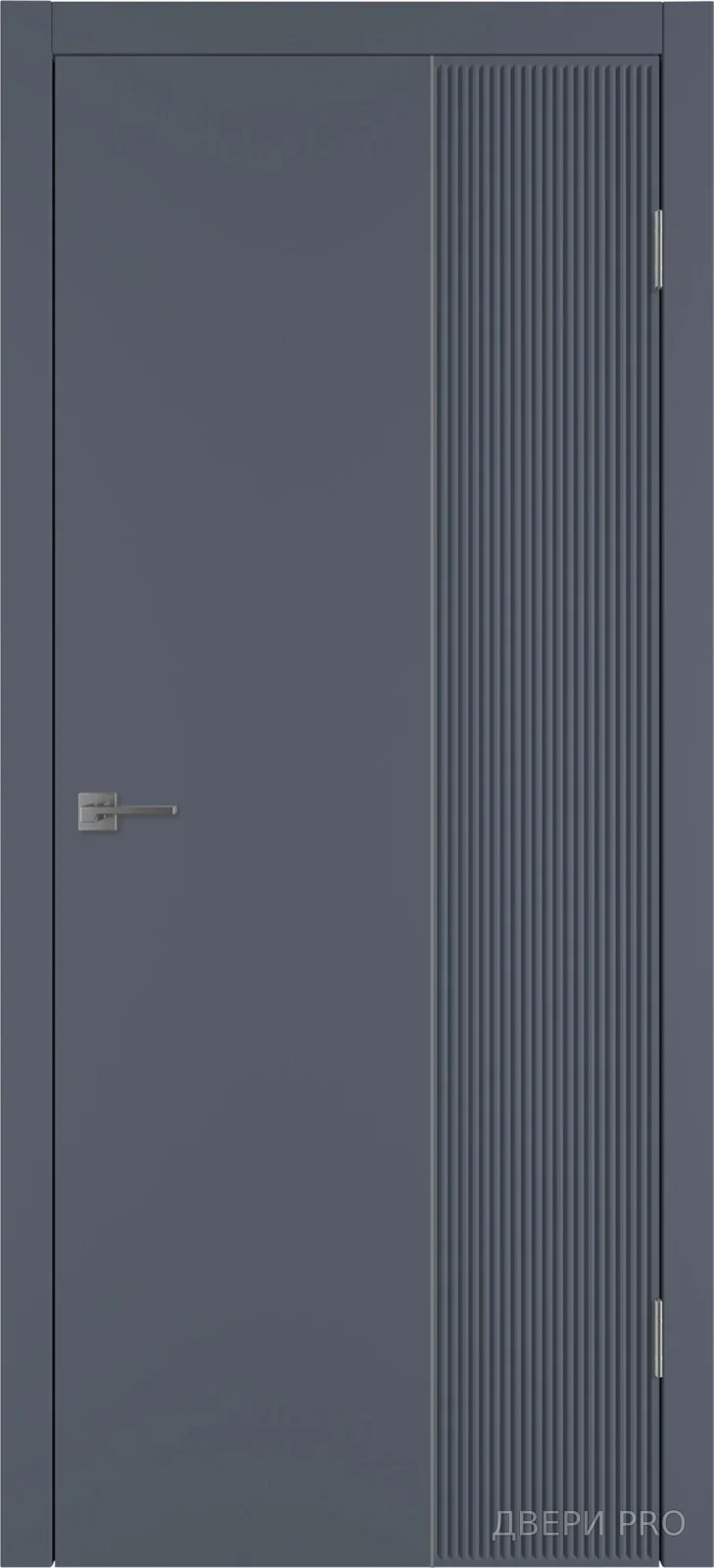Линия VR2 800х2000 Эмаль графит Молдинг серебро · 800×2000 мм