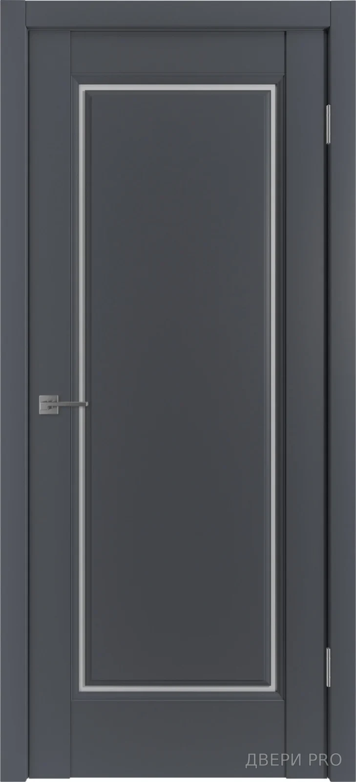 E1 Флай 800х2000 Эмалекс графит Сатин белый · 800×2000 мм