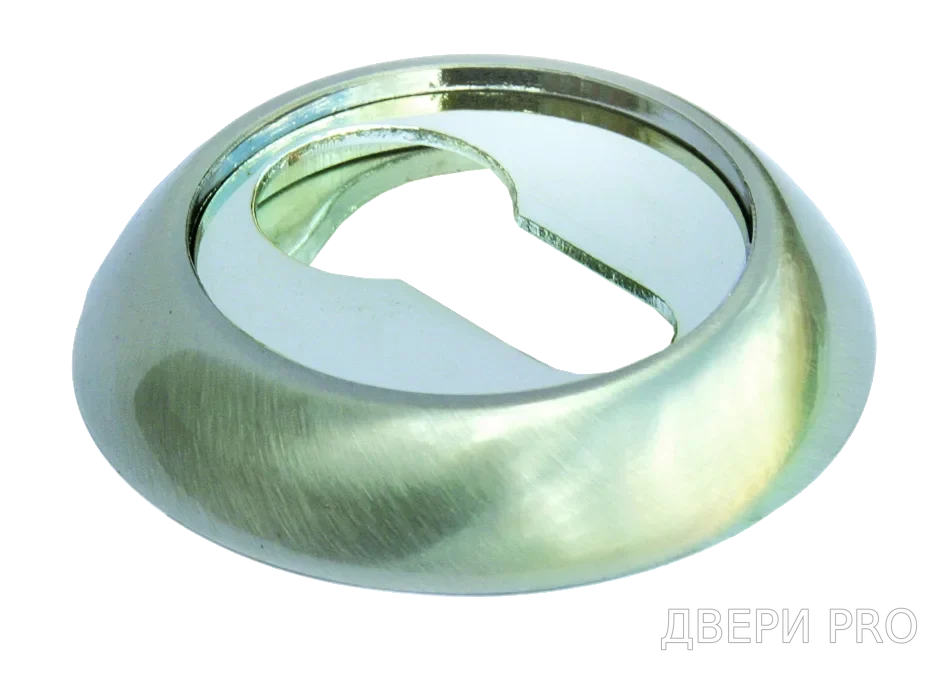 MH-KH SN/CP, накладка на евроцилиндр, цвет - бел. никель/хром