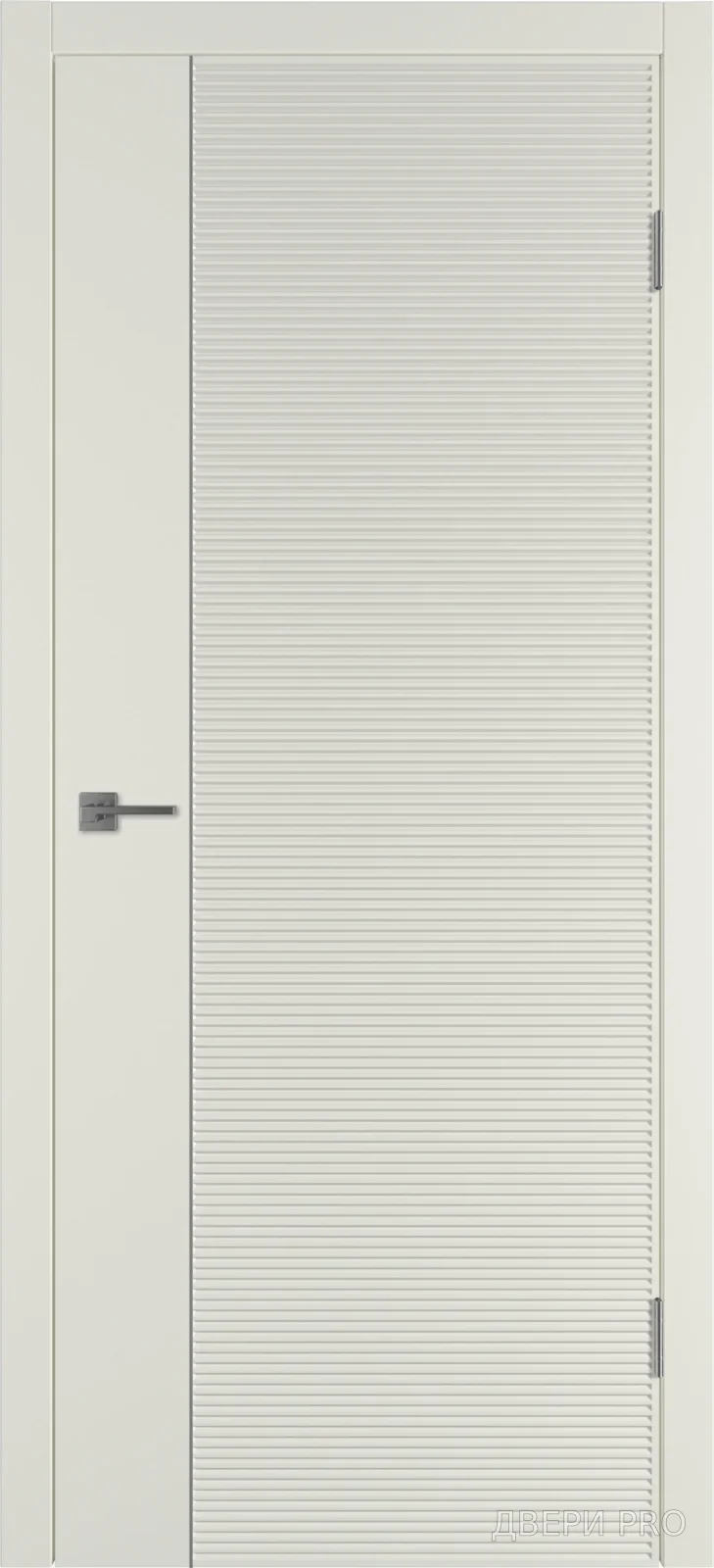 Линия HR1 800х2000 Эмаль магнолия Молдинг серебро · 800×2000 мм