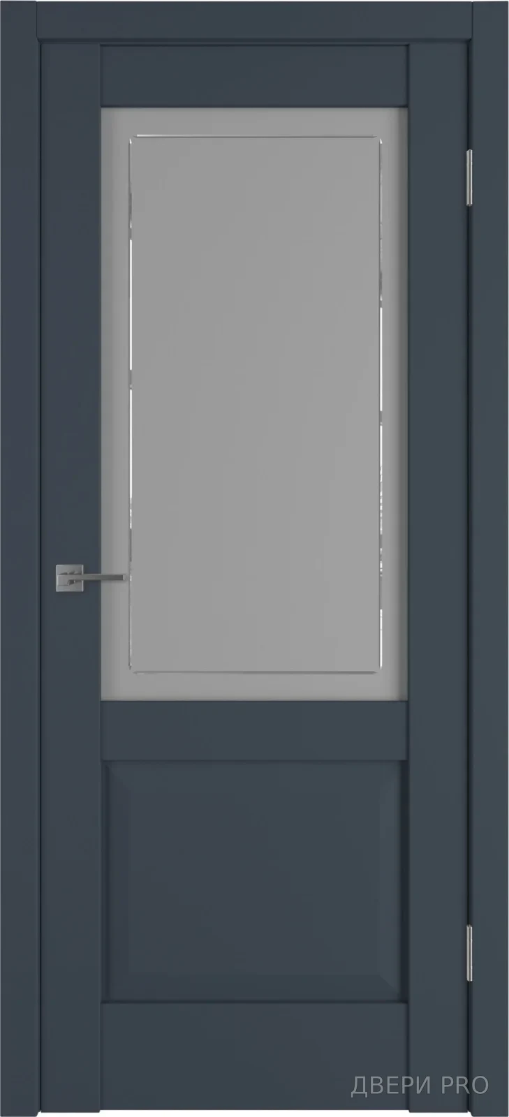 Иннова 02C 800х2000 Шёлк индиго Кристалл линия · 800×2000 мм