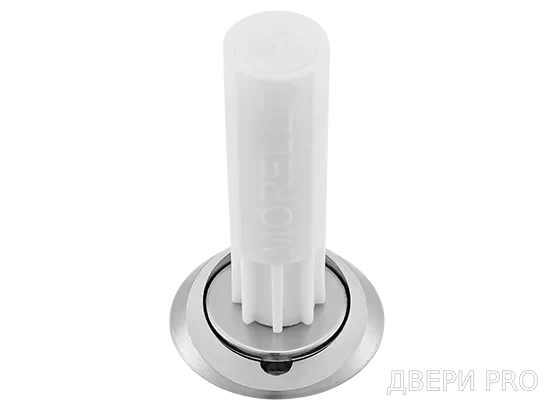 SECRET DS SC, скрытый дверной ограничитель магнитный, цвет – матовый хром