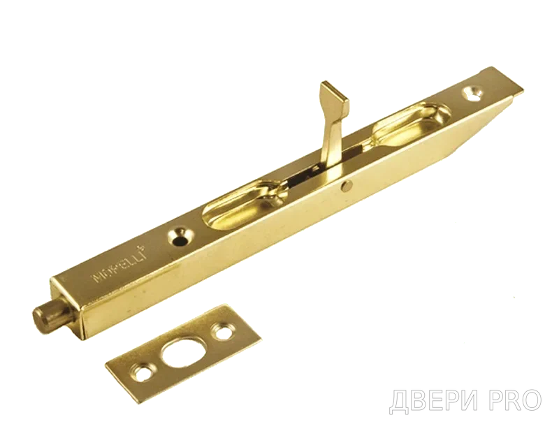 L160 PG, шпингалет торцевой, цвет - золото