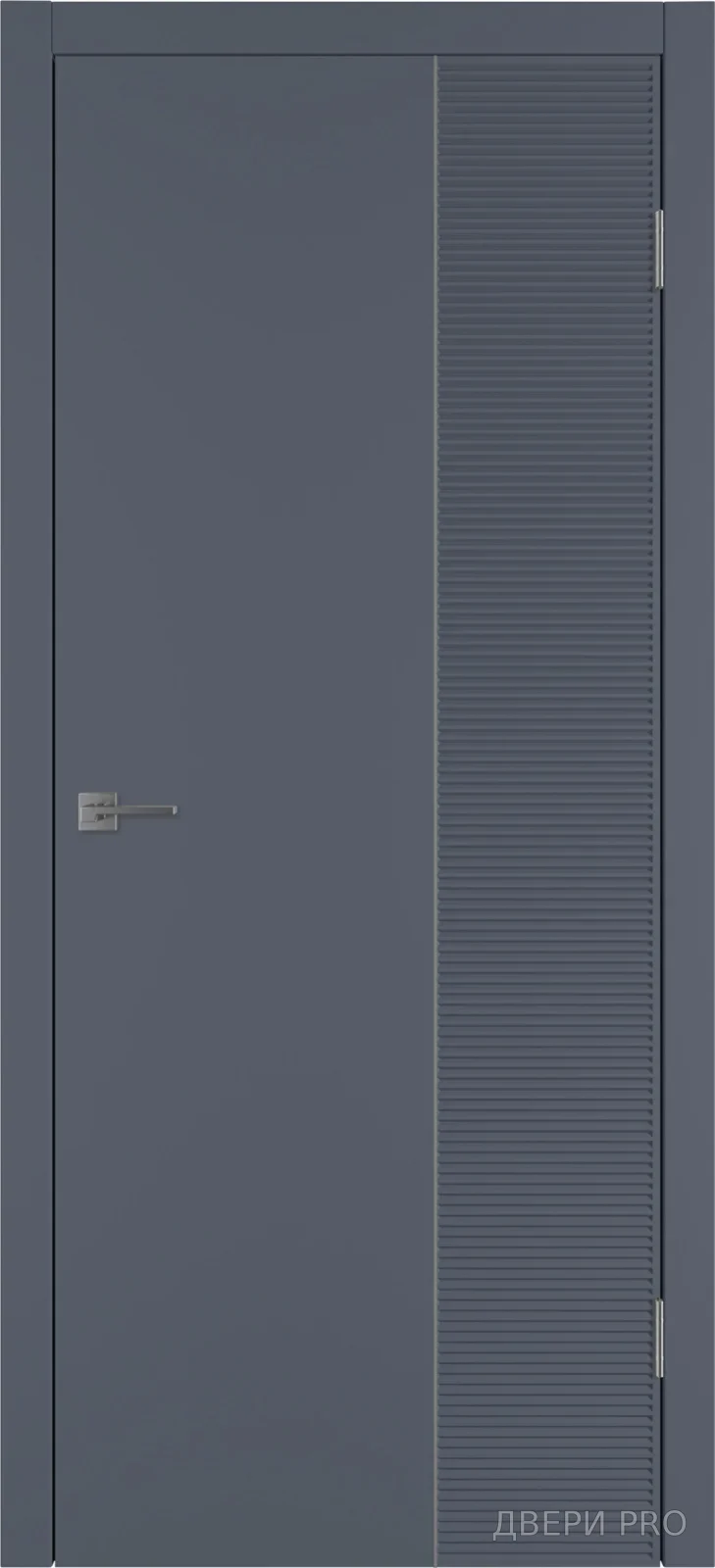 Линия HR2 800х2000 Эмаль графит Молдинг серебро · 800×2000 мм