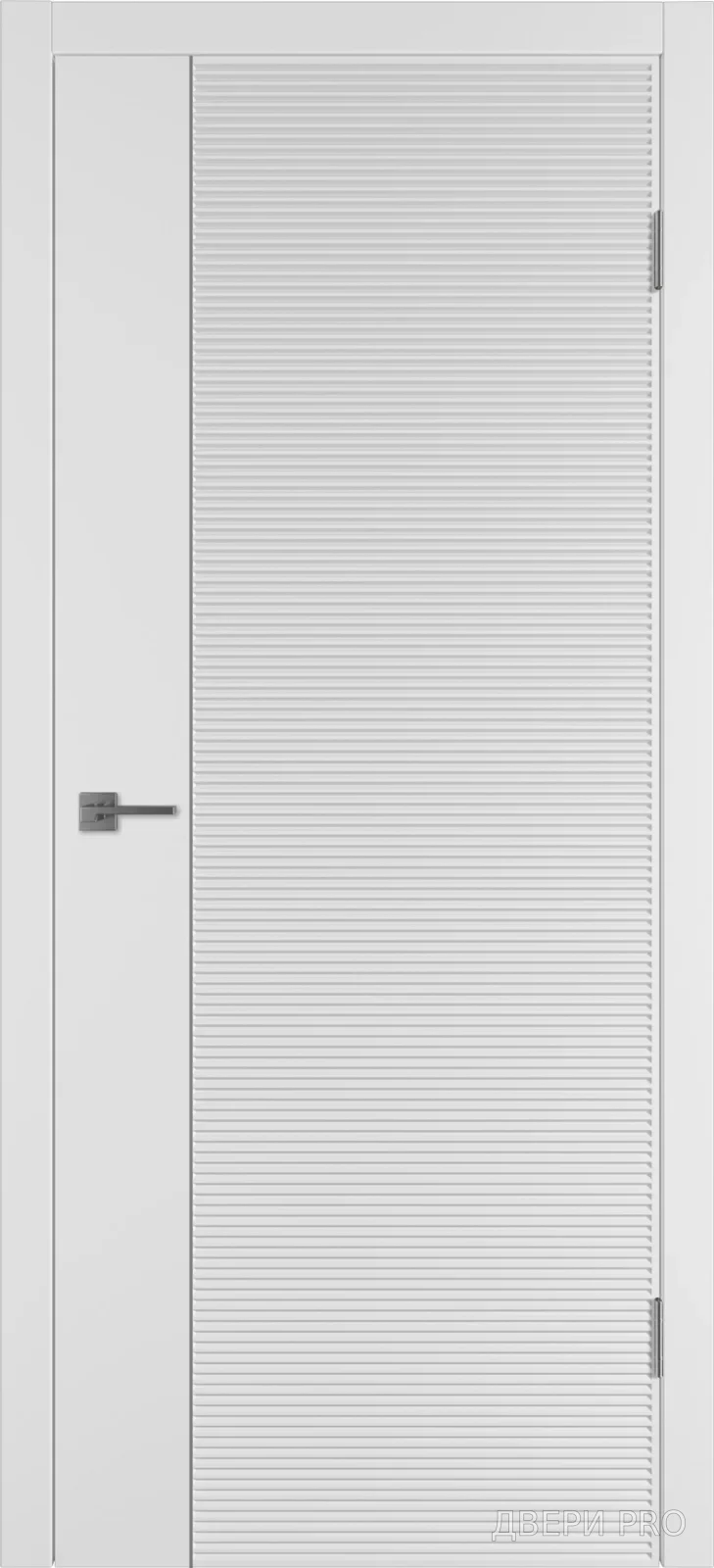Линия HR1 800х2000 Эмаль белая Молдинг серебро · 800×2000 мм