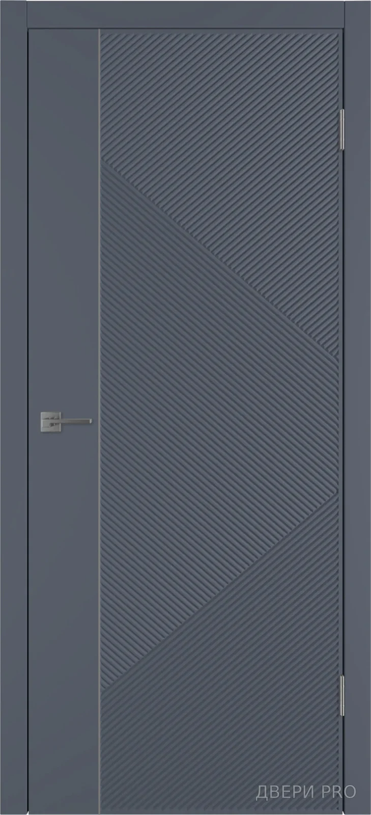 Линия ART1 800х2000 Эмаль графит Молдинг серебро · 800×2000 мм