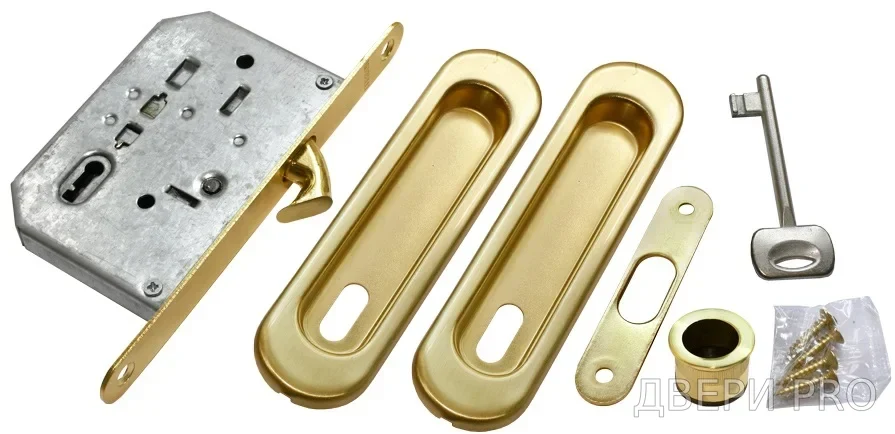 MHS150 L SG, комплект для раздвижных дверей, цвет - мат.золото