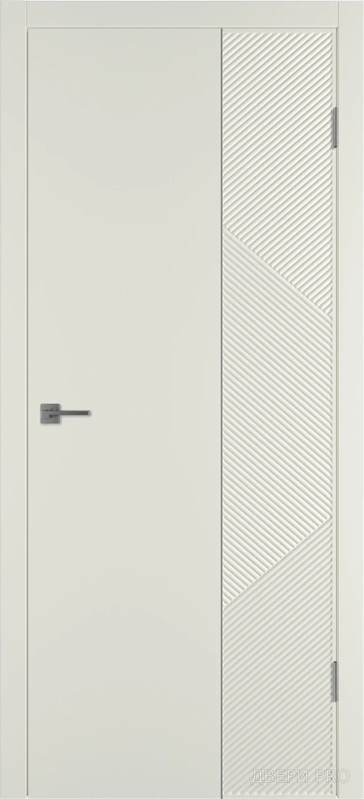 Линия ART2 800х2000 Эмаль магнолия Молдинг серебро · 800×2000 мм