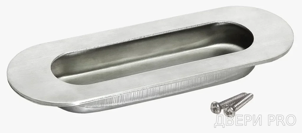 MHS120 SS, ручка с зацепом (1шт.), цвет - матовая сталь