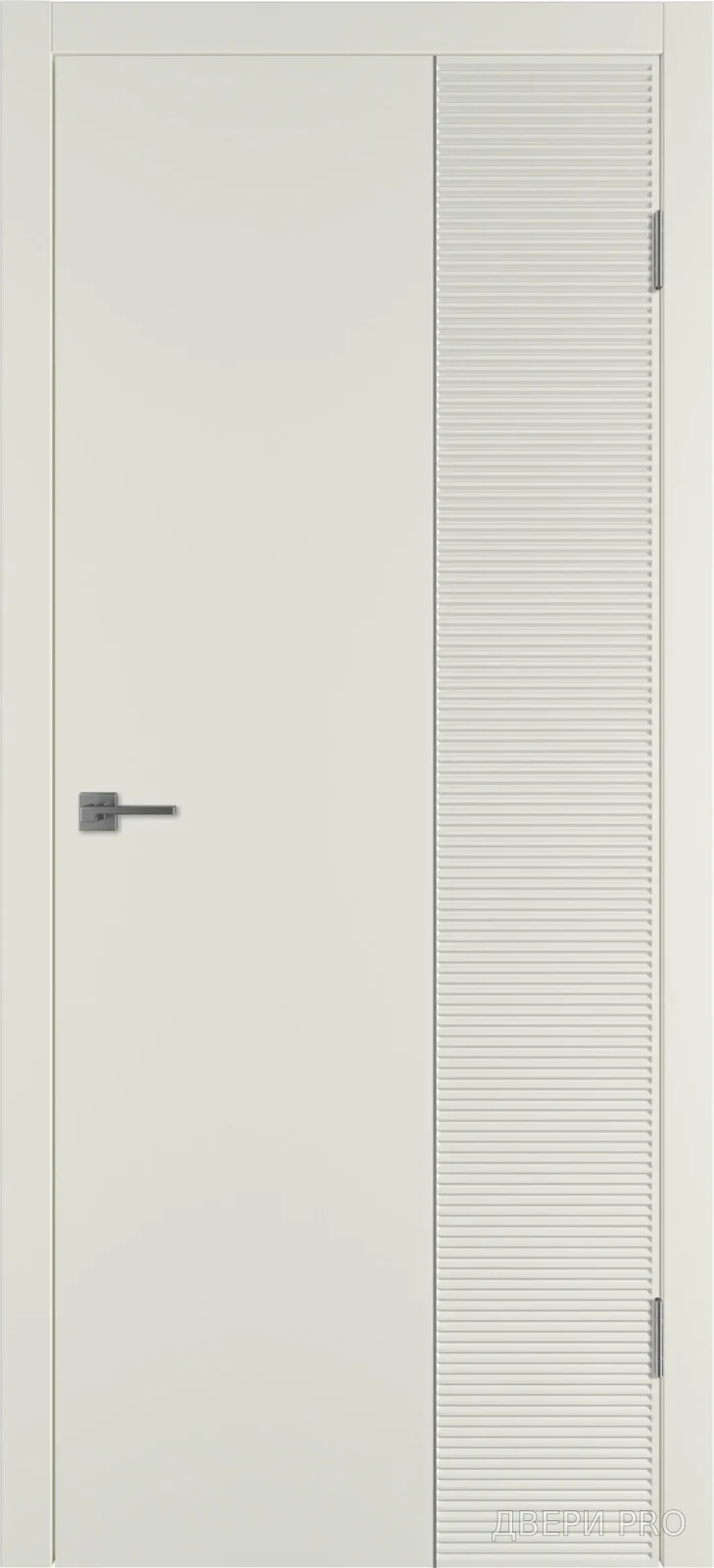 Линия HR2 800х2000 Эмаль магнолия Молдинг серебро · 800×2000 мм