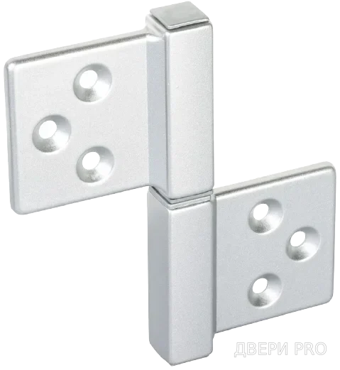 CH-S 85X82 SC, петля карточная с квадратной осью разобранная, цвет - хром матовый